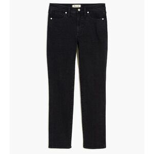 NWT Madewell 25 TALL 25T 25x30 Black Mid-Rise Stovepipe Jeans in Lunar Wash NEW
